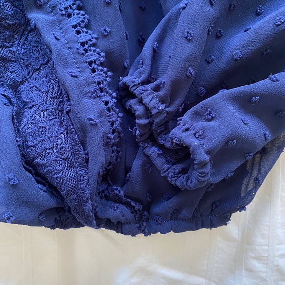 Blue wrap top - Picture 4 of 5